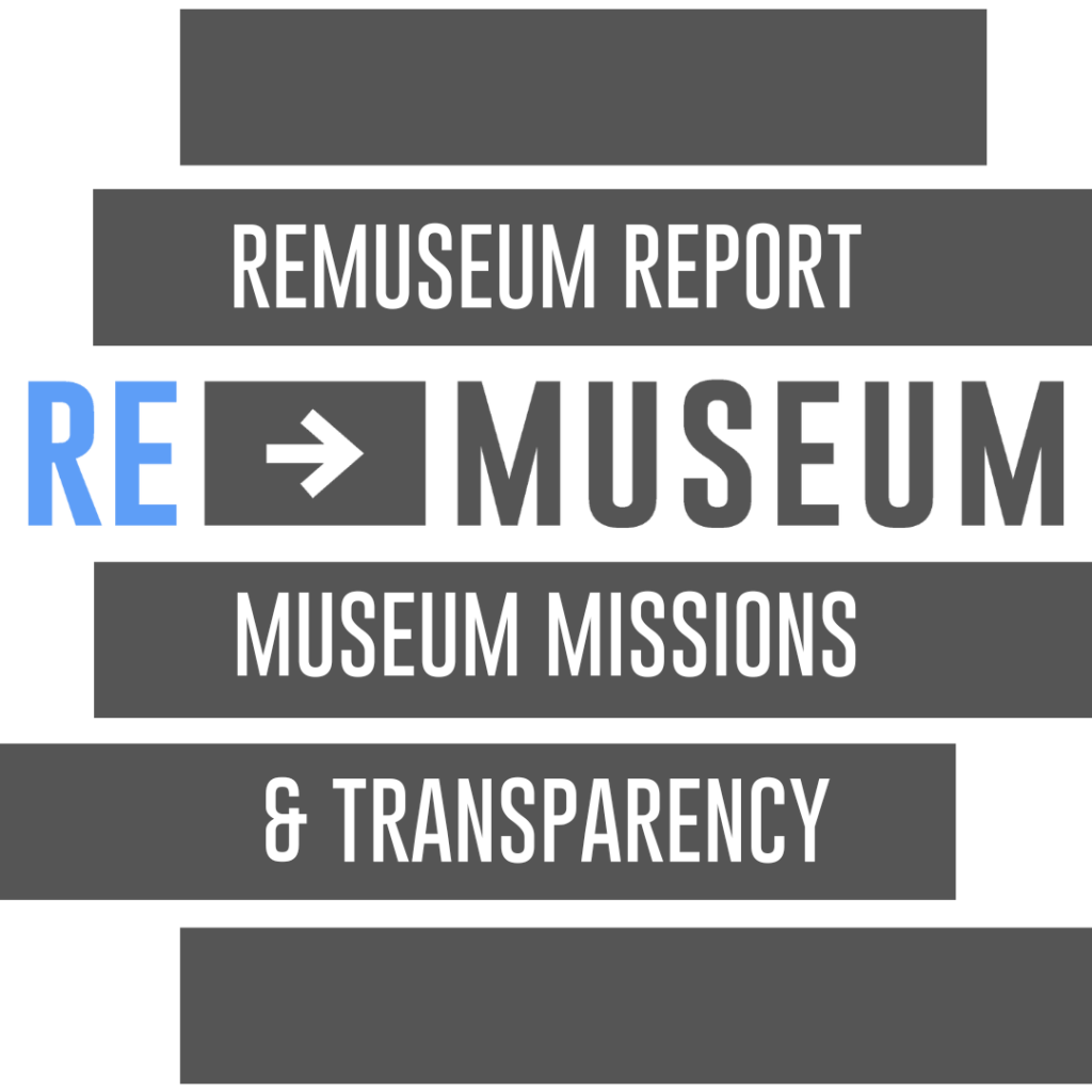 Research Report #1: Museum Missions and Transparency, logo