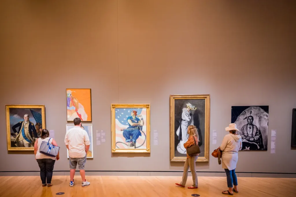 Early American art galleries at Crystal Bridges Museum of American Art, Bentonville, Arkansas. Courtesy Crystal Bridges Museum of American Art